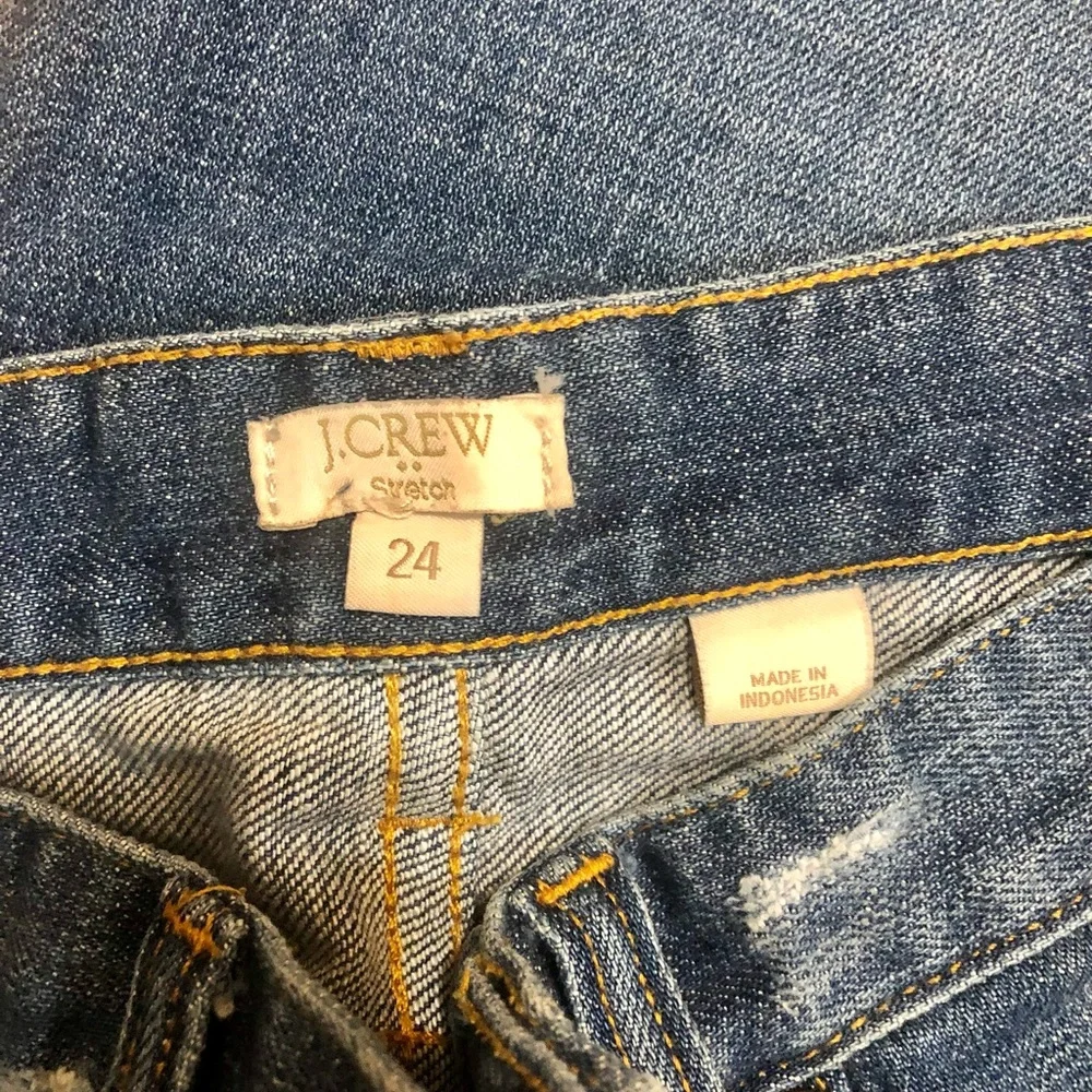 J. Crew Stretch Distressed Skinny Jeans, 24 - Picture 6 of 7